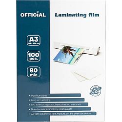 Folija za plastificiranje A3 Official 80 mic 100/1