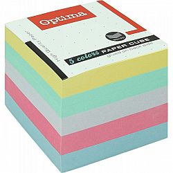 Papirna kocka lepljena Optima Pastel Mix 90x90x85 mm 