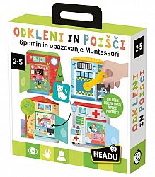 Didaktična igra Headu Montessori igra - Odkleni in poišči
