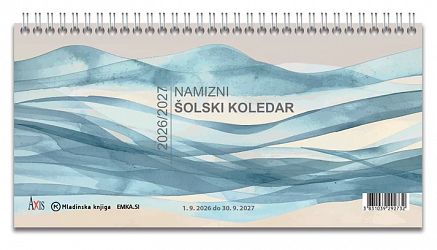 Šolski namizni koledar 2026/2027 Kaj dogaja Modri valovi