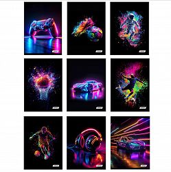 Zvezek A4 črtasti Neon Vibes Power 54L