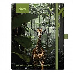 Notes z elastiko B5 Street Animals Giraffe 96L