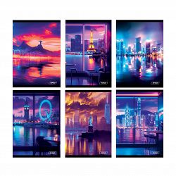 Zvezek A4 črte Target City Neon 54L
