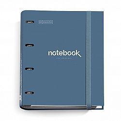 Rinčna mapa z blokom A4 Miquelrius temno modra