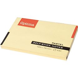 Samolepilni lističi Optima Pastel Rumeni 76x125 mm