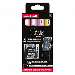 Set krednih markerjev Uni Chalk 4/1 fluo