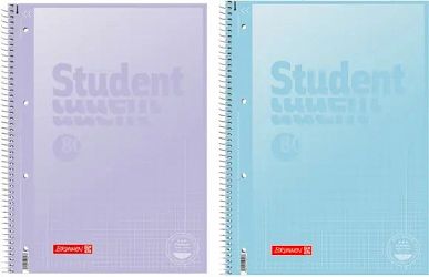 Spiralni zvezek A4 Mali karo Brunnen Pastel