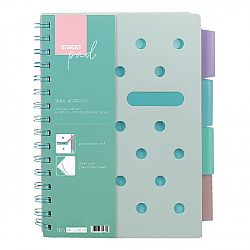 Spiralni blok A4 karo S.PAD s pregradami Green
