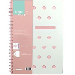 Spiralni zvezek A5 črte S.PAD Pastel Pink