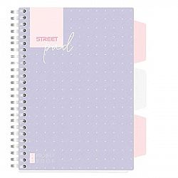 Spiralni blok A5 črte S.PAD s pregradami Dots