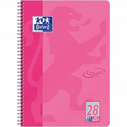 Spiralni blok A4+ karo Oxford Pink
