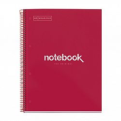 Spiralni zvezek A4 črte Miquelrius rdeč