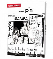 Uni Pin Fineliner Manga 8/1 črn (0.1–1.2 mm)