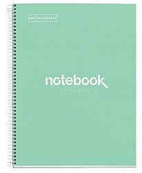 Spiralni zvezek A4 črte Miquelrius svetlo zelen
