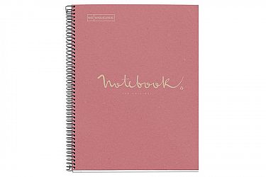 Spiralni zvezek A4 črte Miquelrius eko roza