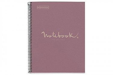 Spiralni zvezek A4 črte Miquelrius eko sivka