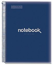 Spiralni zvezek A4 karo Miquelrius temno moder