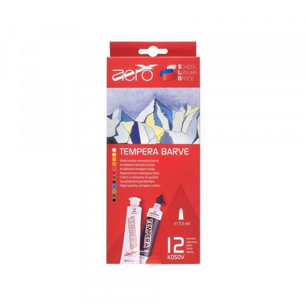 Tempera barve Aero 12/1 Triglav v kartonski embalaži