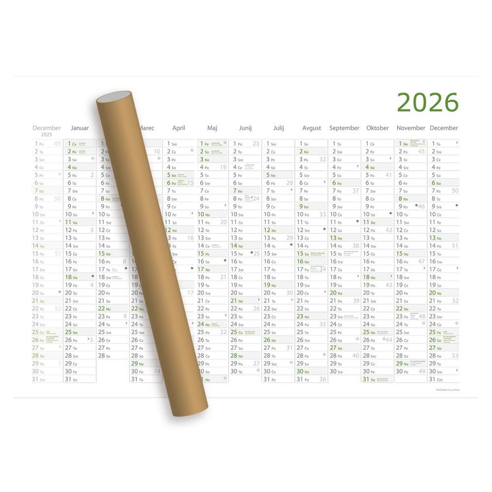 Koledar stenski planer 2026