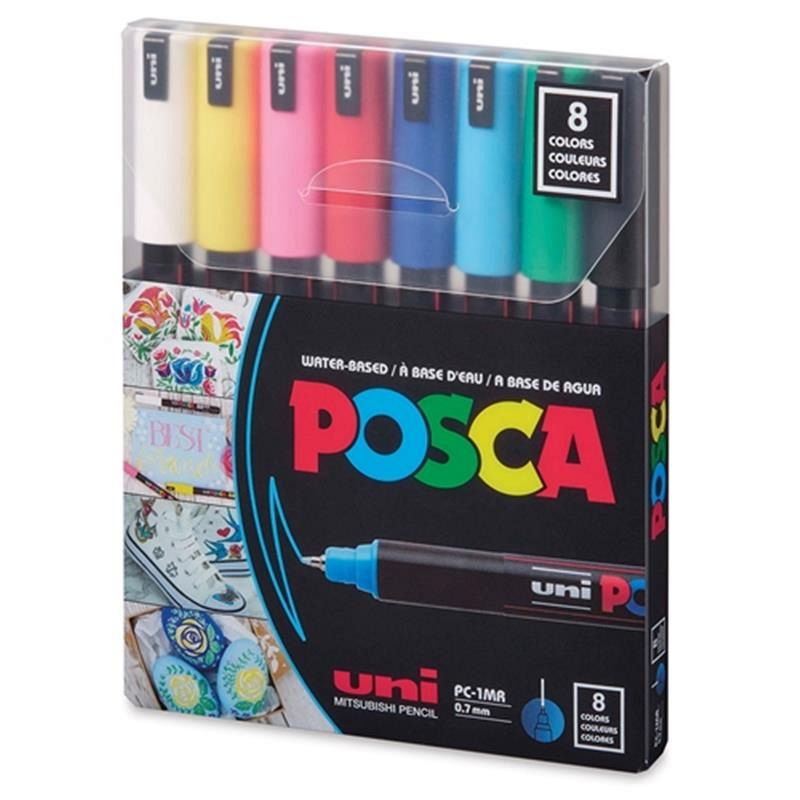 Set Markerjev Posca 1MR 8/1 Osnovne barve
