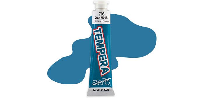 Tempera barva Aero 7,5ml 703 cyan modra