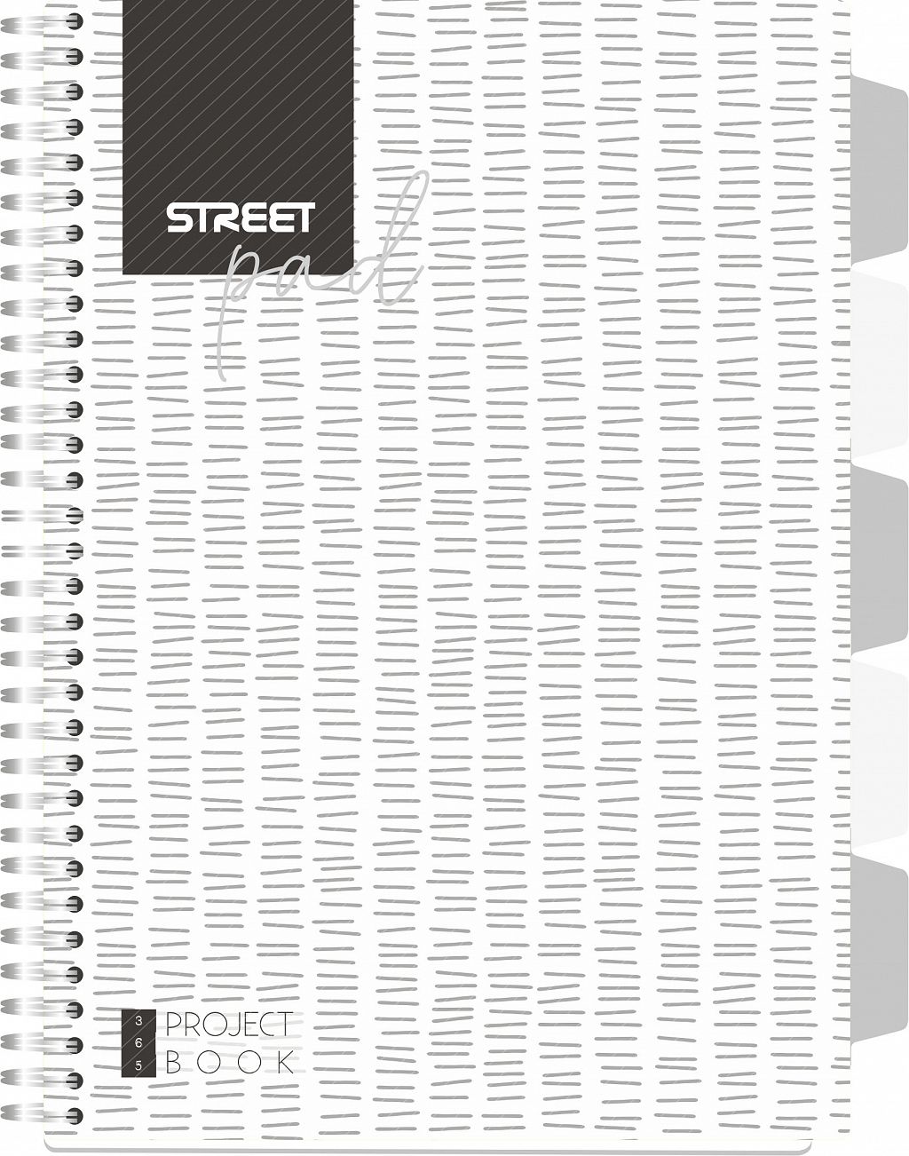 Spiralni zvezek A4 črte z pregradami Pukka Pad White