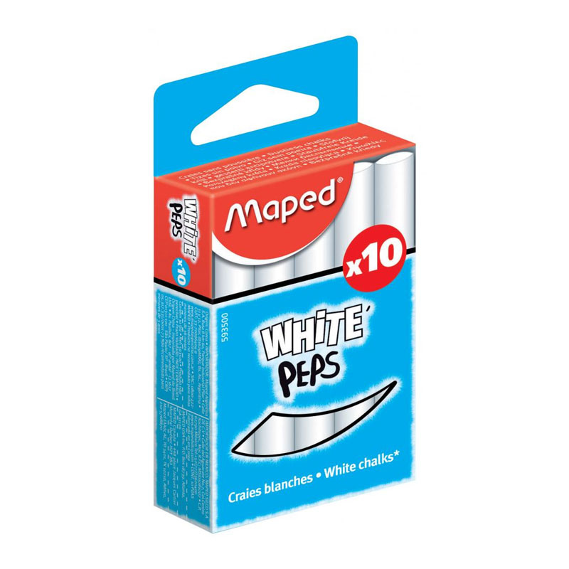 Mehke krede za risanje Maped 10/1 bele