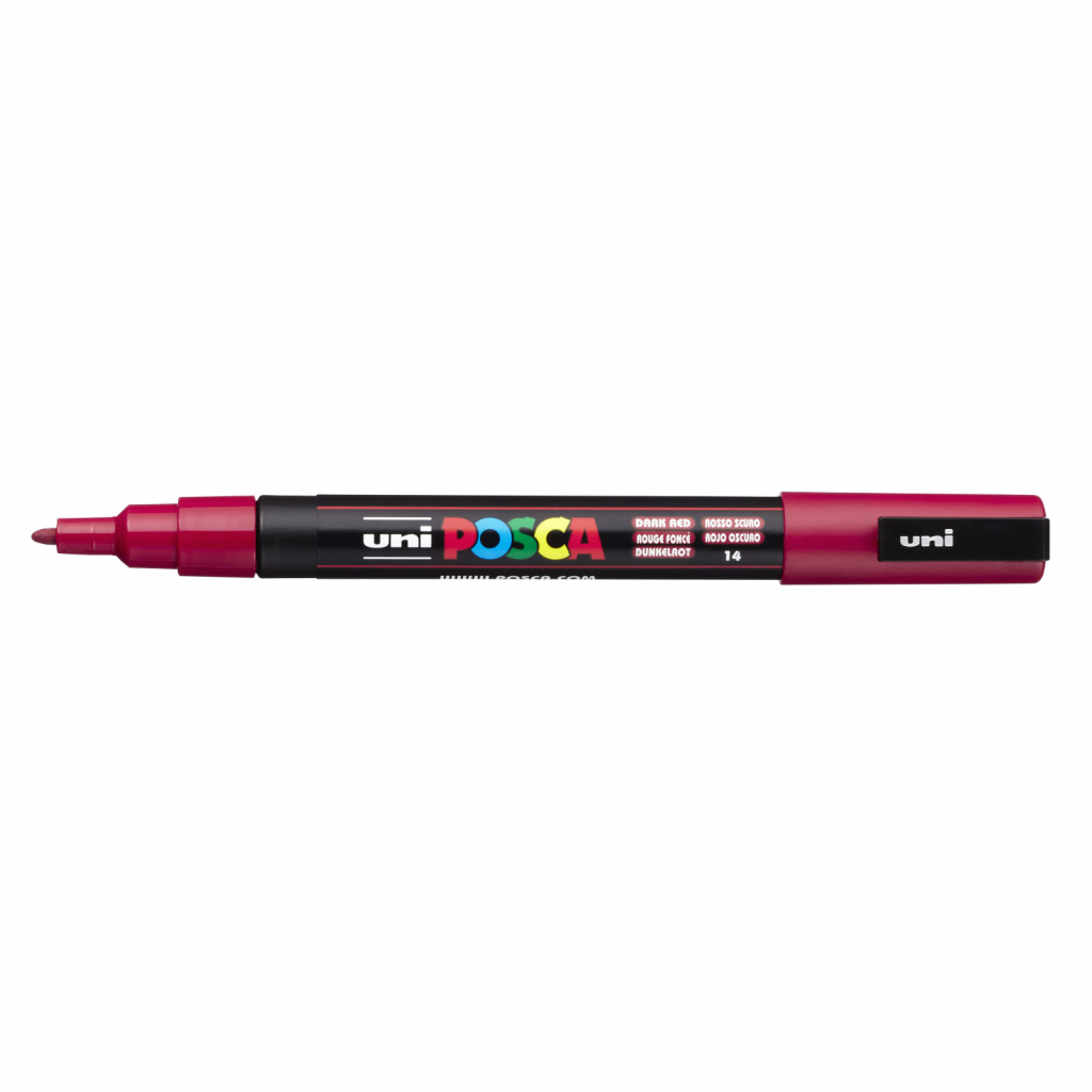 Marker Posca PC-3M Temno rdeč