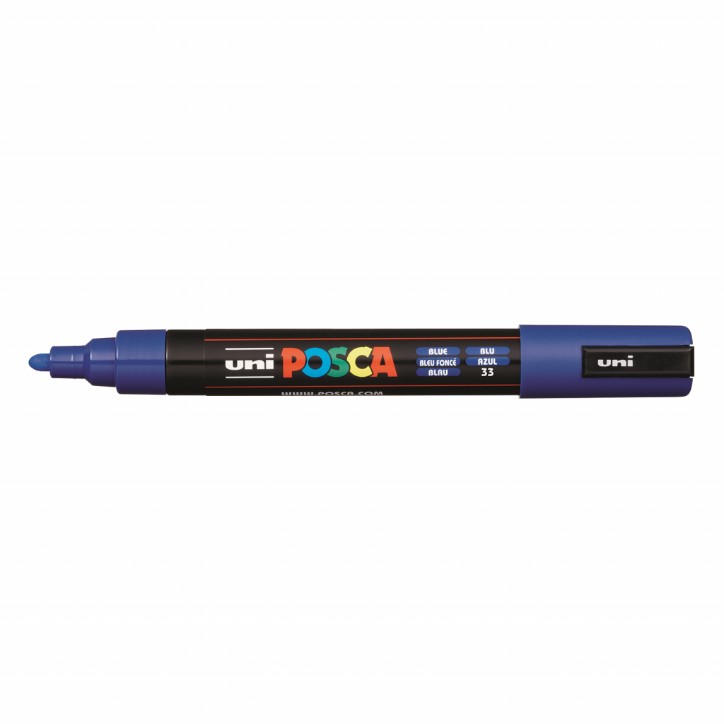 Marker Posca PC-5M Temno moder