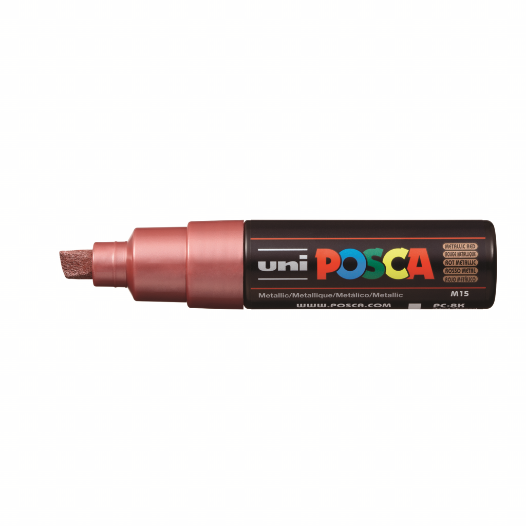 Marker Posca PC-8K Metallic rdeč