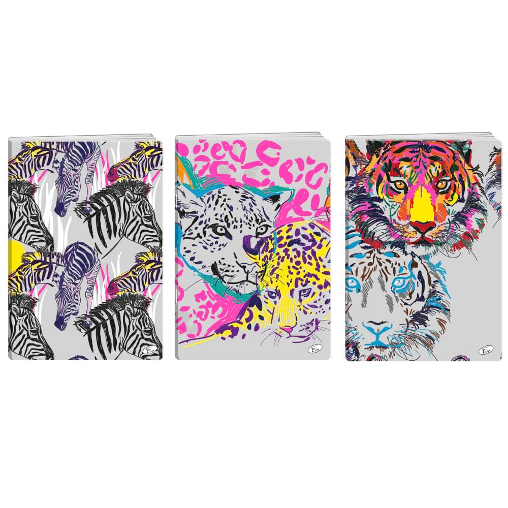 Zvezek A4 črte Elisa Animal Art 54L