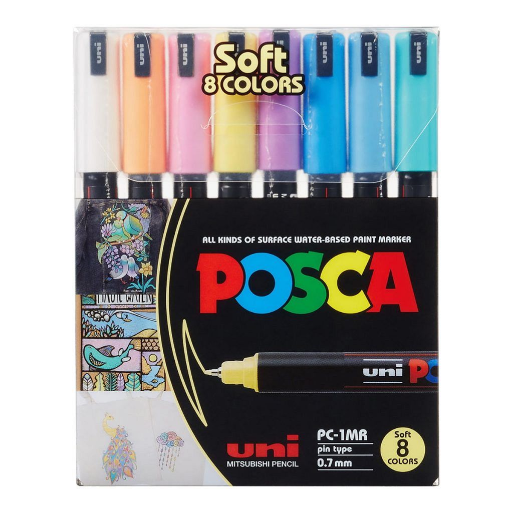 Set Markerjev Posca 1MR 8/1 Pastelne barve