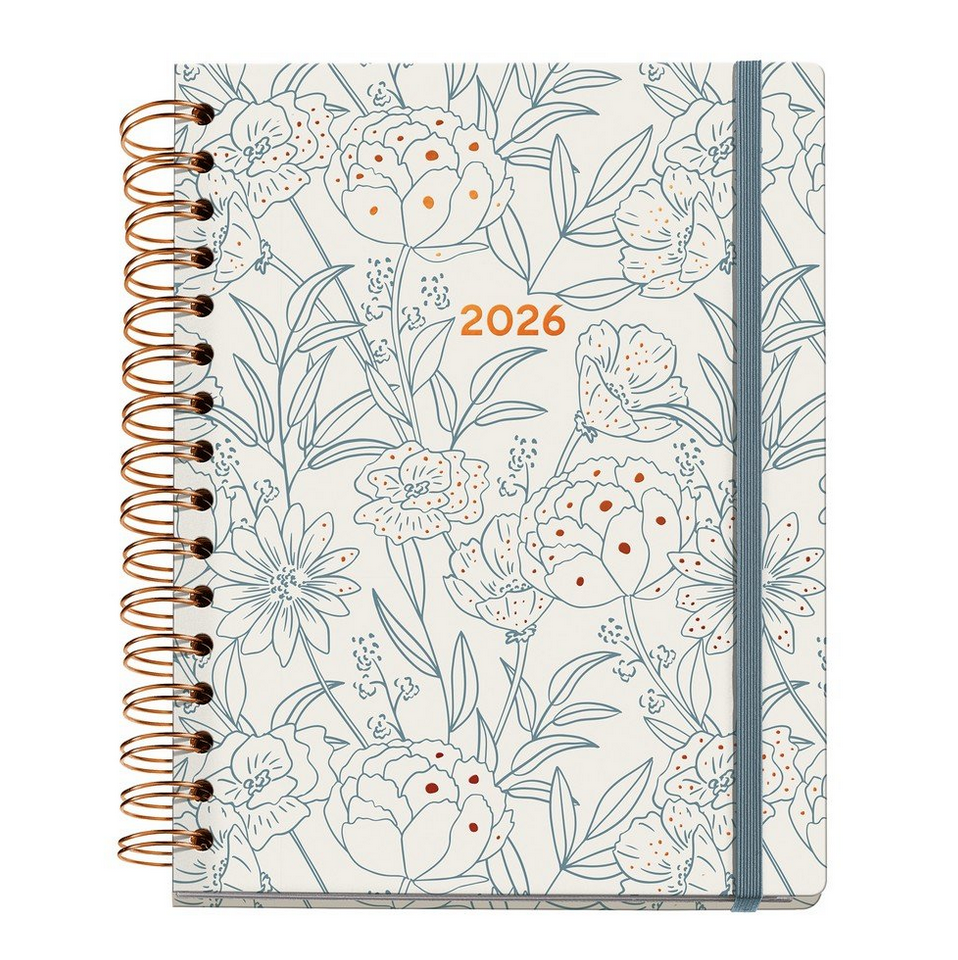 Spiralni tedenski planer A5 2026 Miquelrius Bouquet