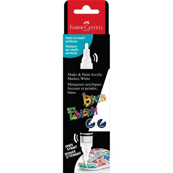 Akrilni marker Acryl dvojna konica Bel