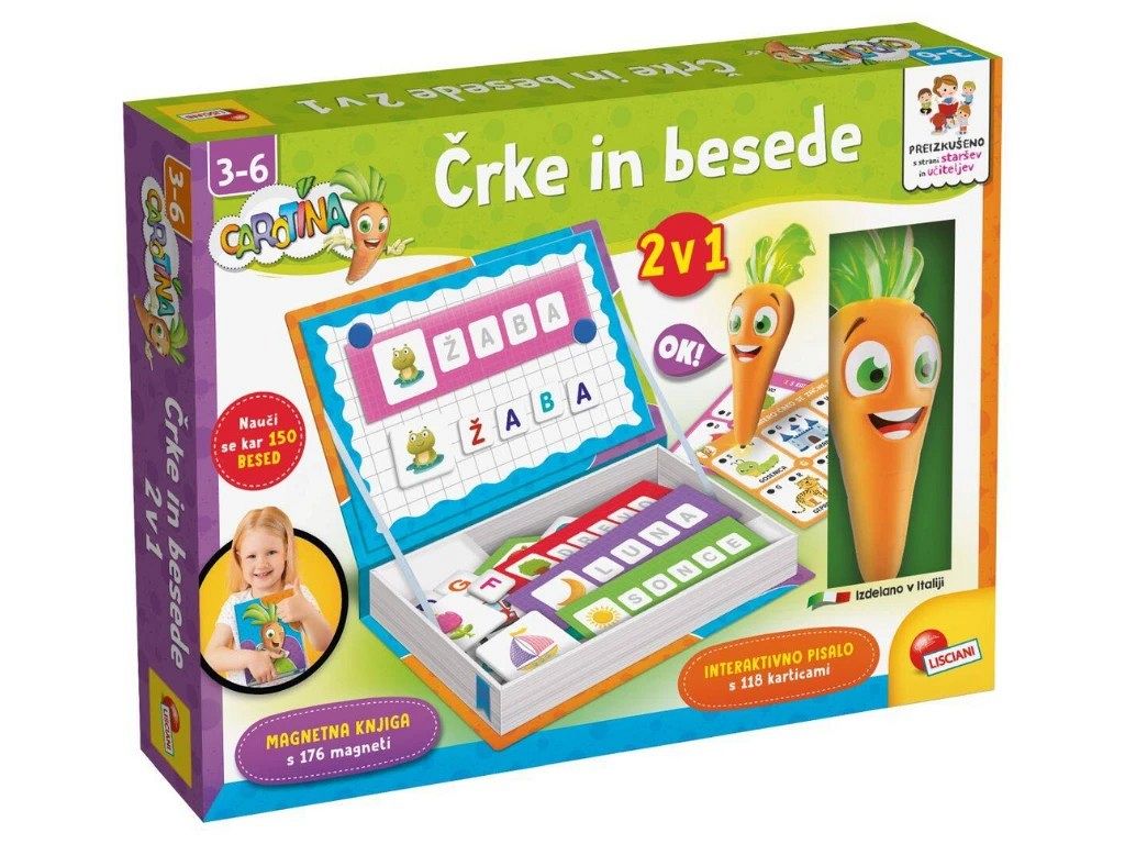 Didaktična igra Lisciani Črke in besede 2v1