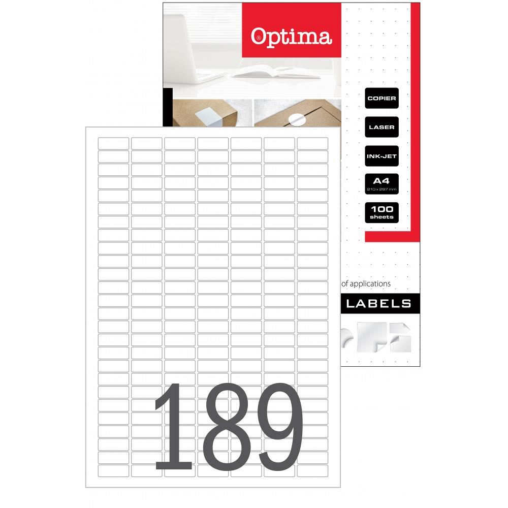 Etikete Laser Optima 25,4 x 10 mm 100/1
