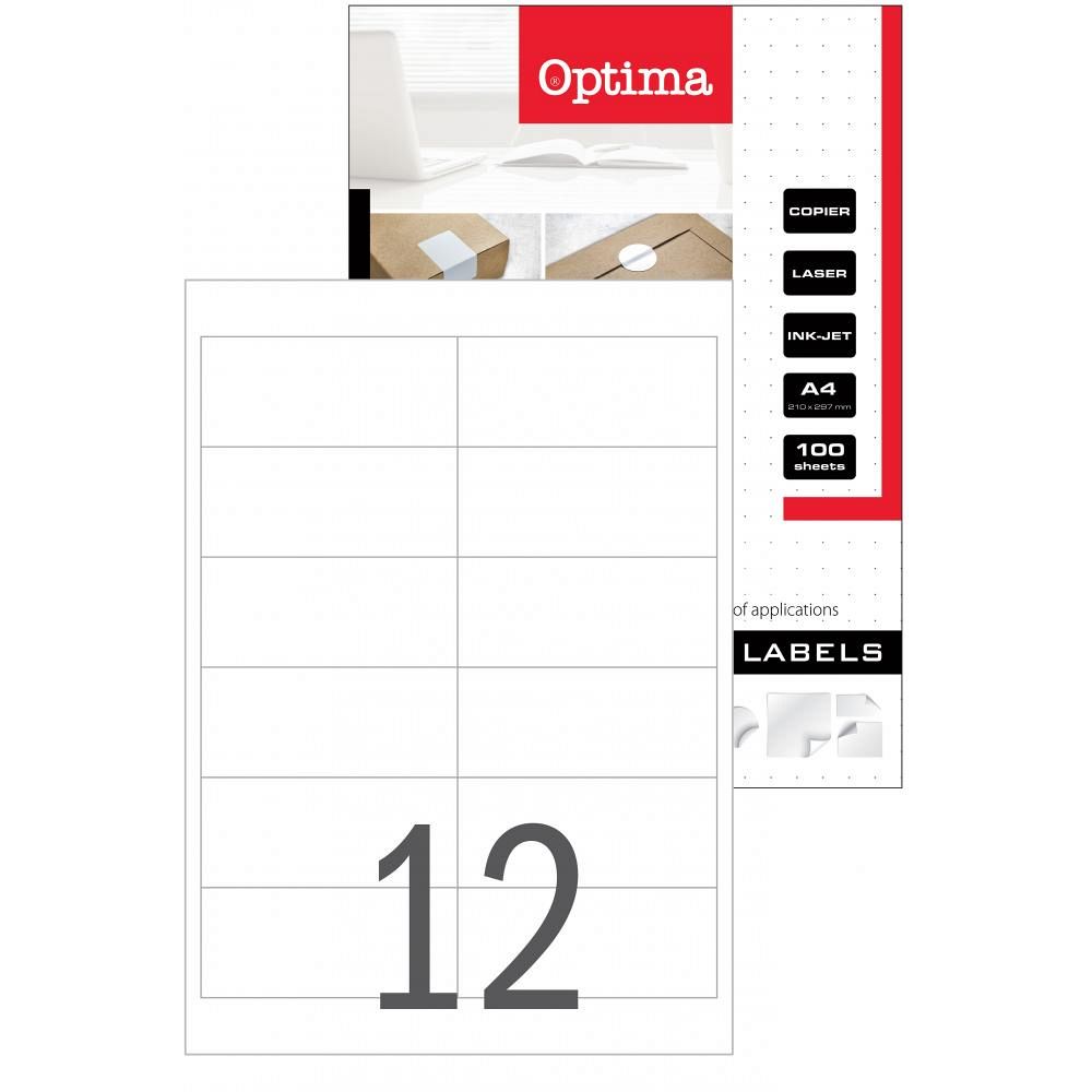 Etikete Laser Optima 97 x 42,3 mm 100/1