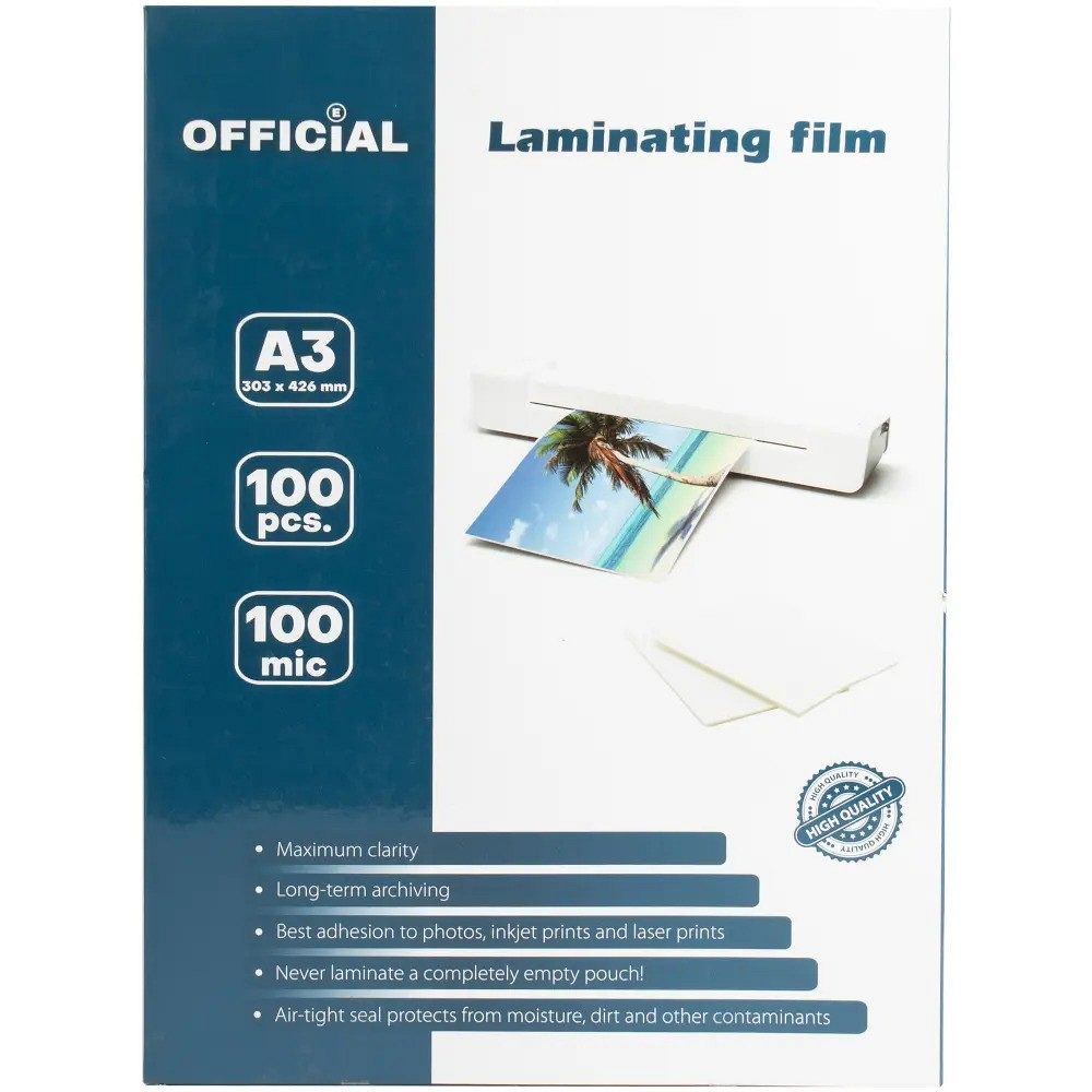 Folija za plastificiranje A3 Official 100 mic 100/1