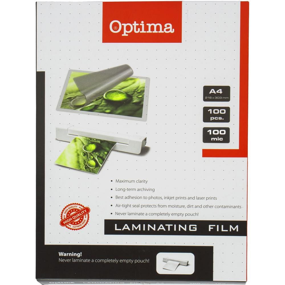 Folija za plastificiranje A4 Optima 100 mic 100/1