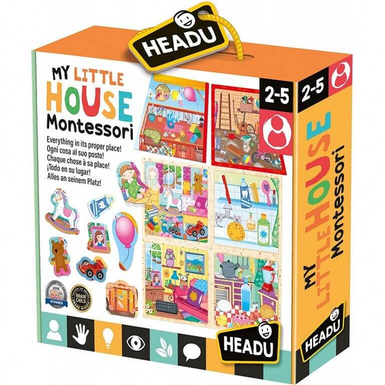Didaktična igra Headu Montessori Sestavljanka - Moja mala hiša