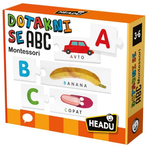 Didaktična igra Headu Montessori Taktilna sestavljanka - ABC