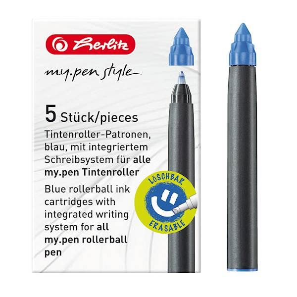 Črnilni vložek Herlitz My.Pen za levičarje moder 5/1