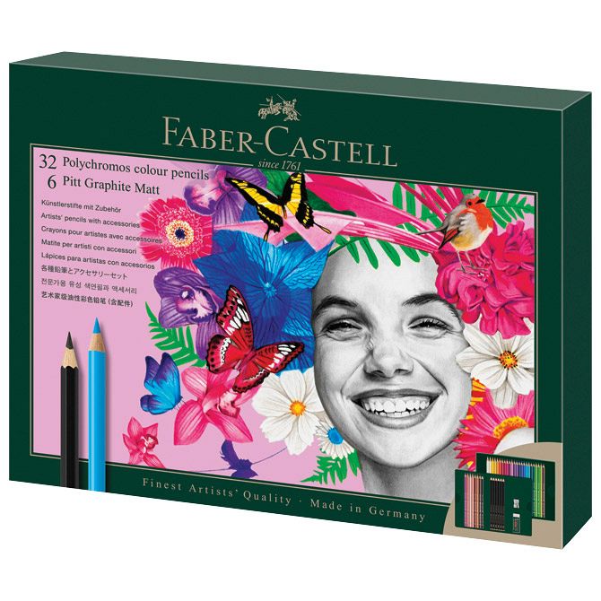 Umetniški set Faber-Castell Polychromos & Pitt Graphite Matt 40/1