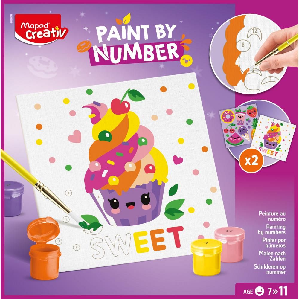 Kreativni set Maped barvanje po številkah Sweet