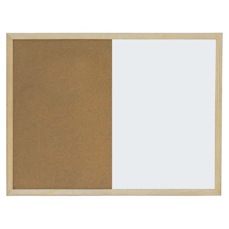 Magnetna tabla s pluto in lesenim okvirjem Optima 60 x 90 cm