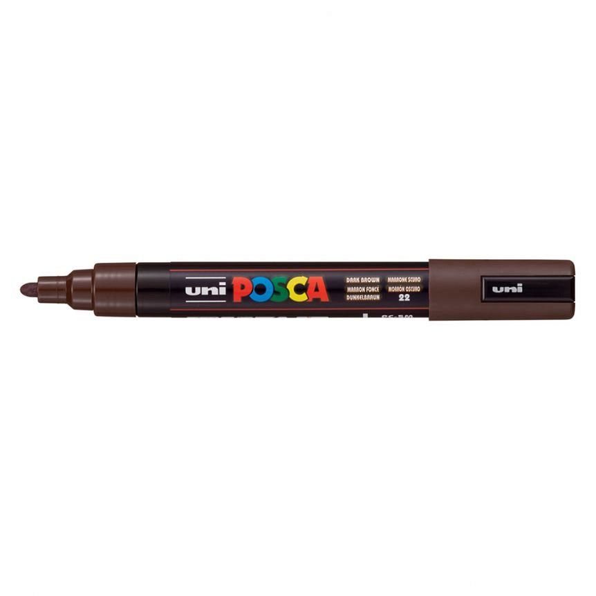 Marker Posca PC-5M Temno rjav