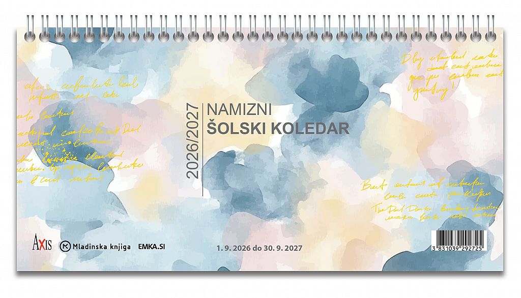 Šolski namizni koledar 2026/2027 Kaj dogaja Zapis