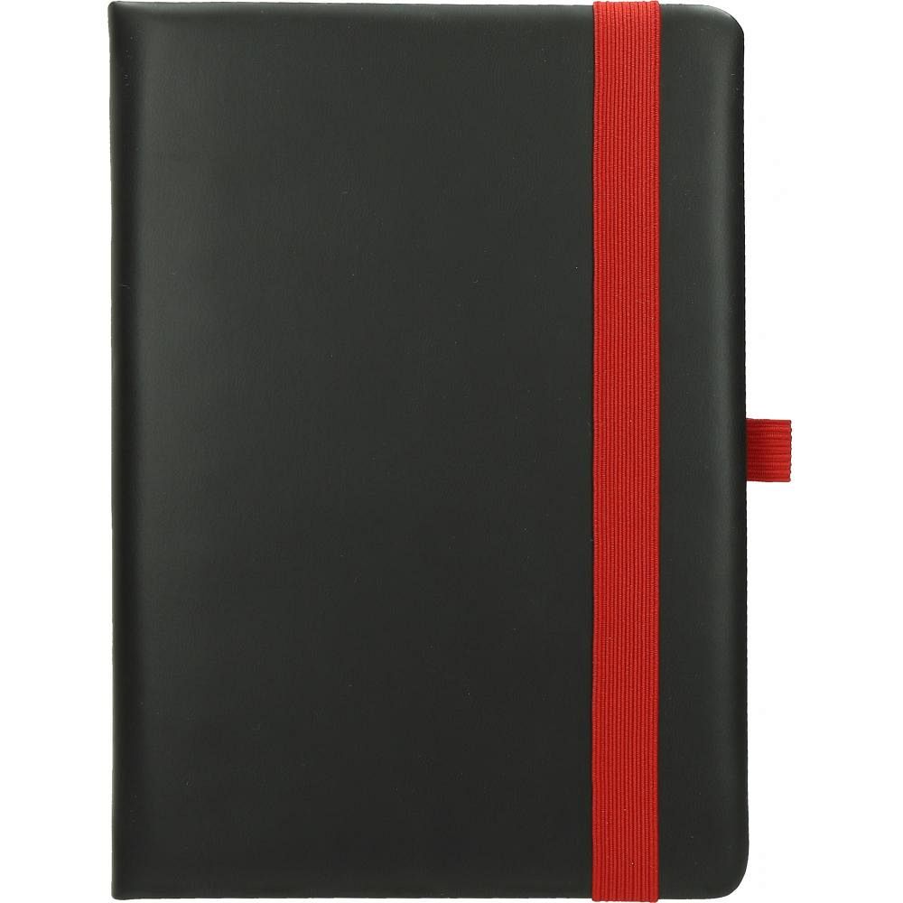Notes A5 Flux z elastiko Črno/rdeč