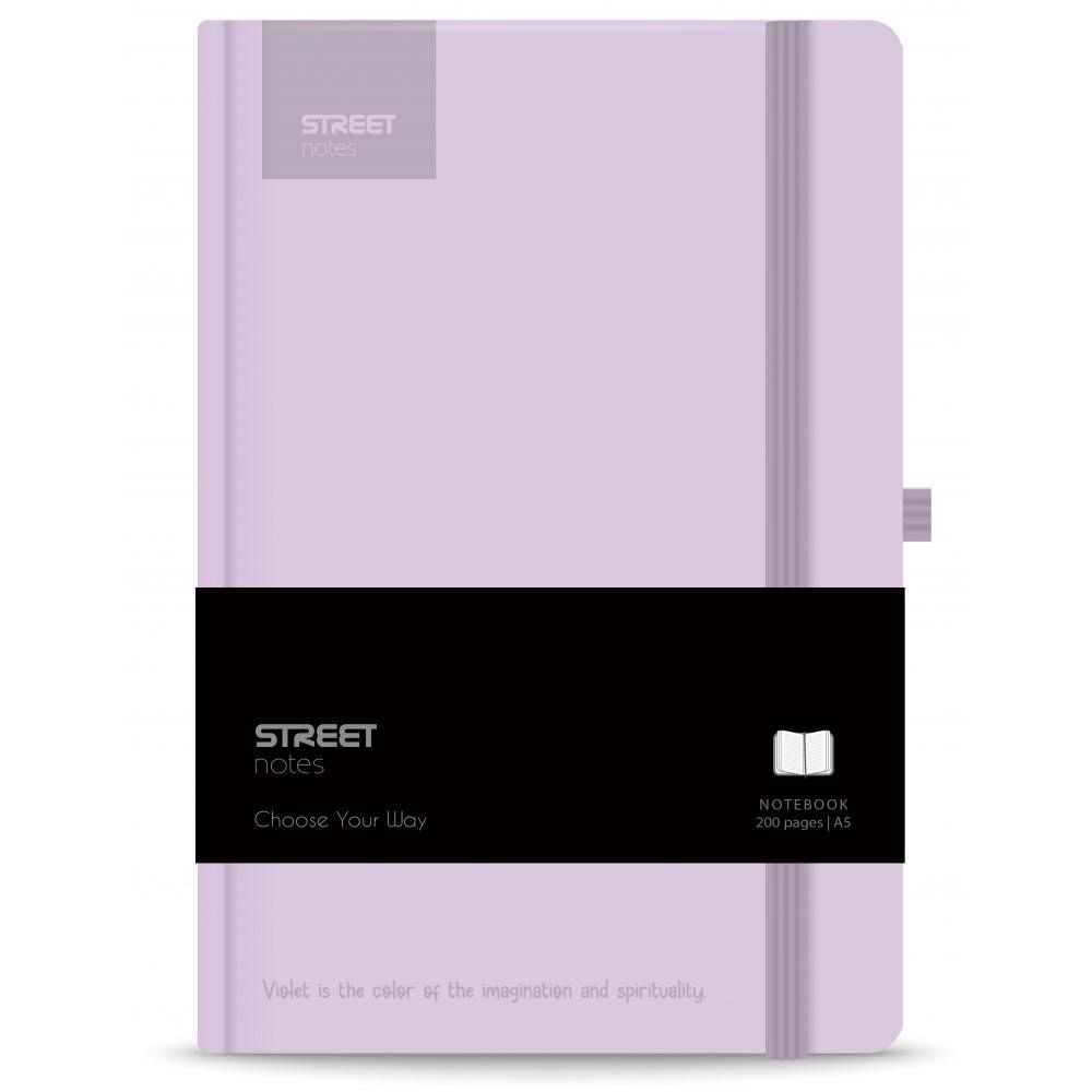 Notes z elastiko A5 Street pastelno vijoličen