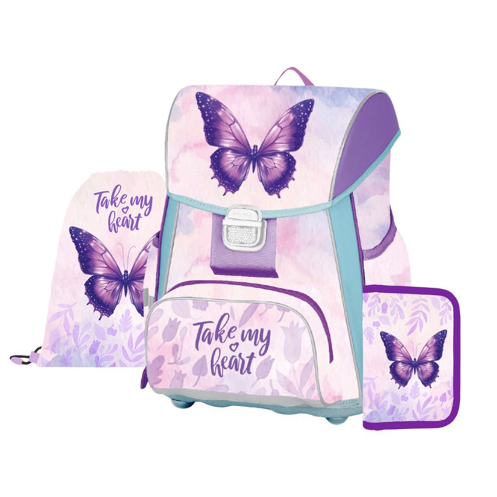 3-delni šolski set za prvošolčke Oxybag ABC One Butterfly